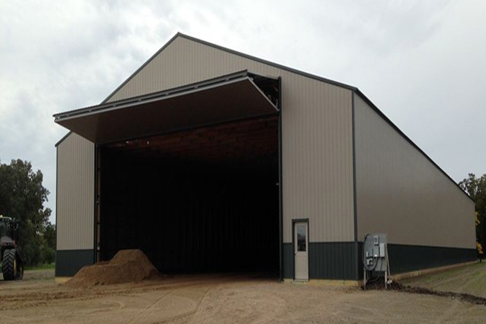 High-Capacity Pole Barn Ready For Agricultural Storage